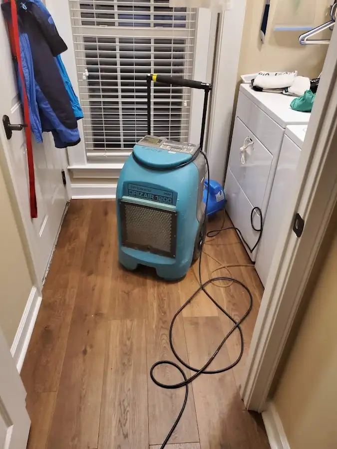 Commercial dehumidifier deployed for Flood Damage Cleanup in The Colony